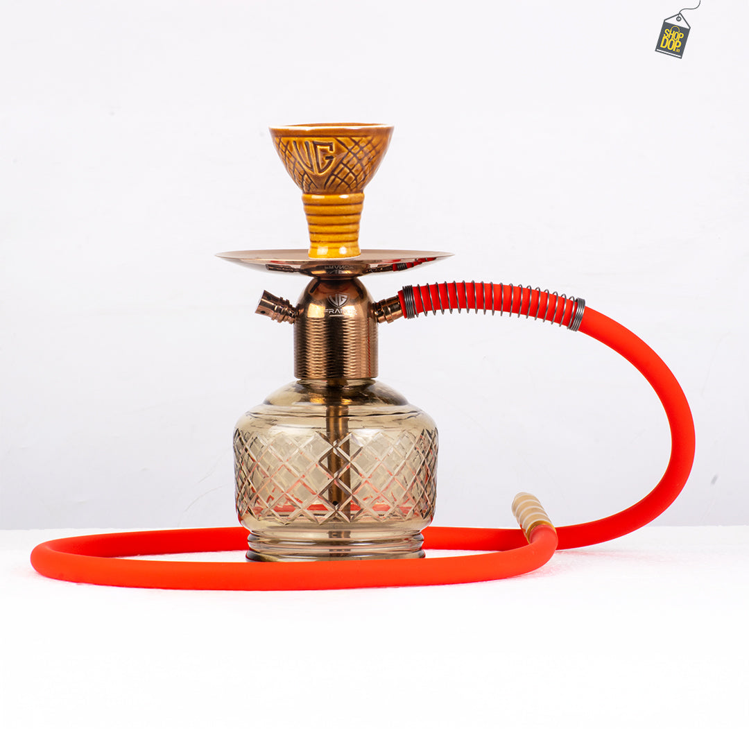 Noddy Flatter Hookah - Bronze Stem / Grey Base