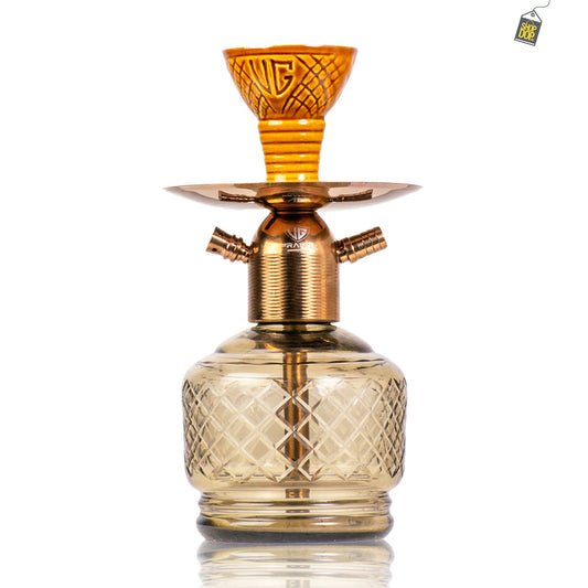 Noddy Flatter Hookah - Bronze Stem / Grey Base