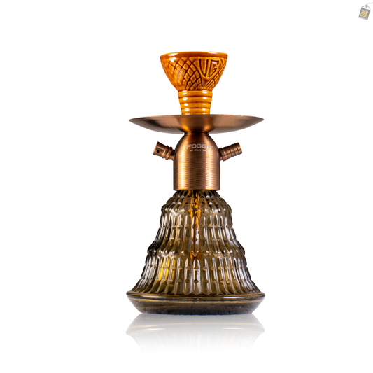 Noddy Trigon Hookah - Bronze Stem / Grey Base