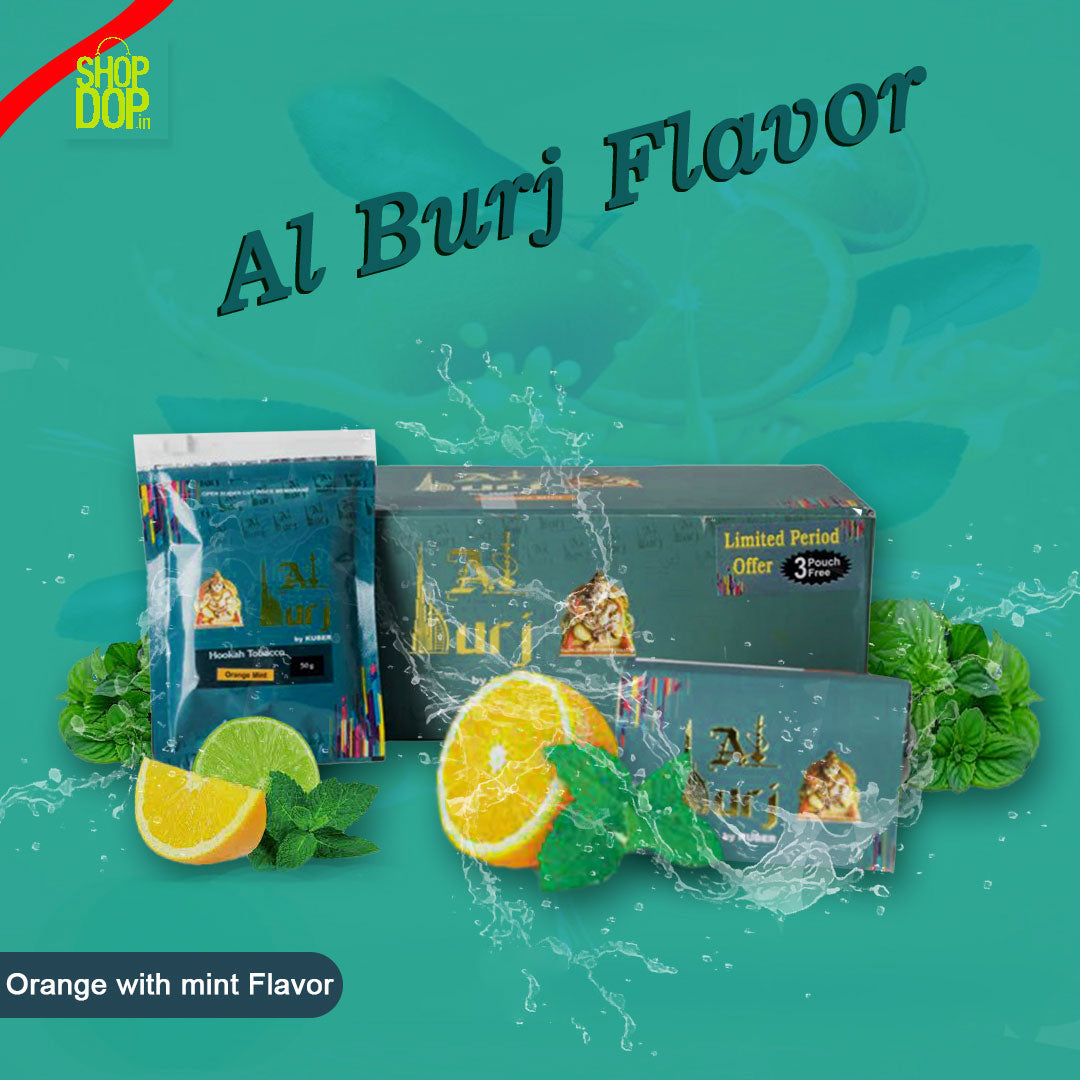 Al Burj Orange with Mint Hookah Flavor - 50g