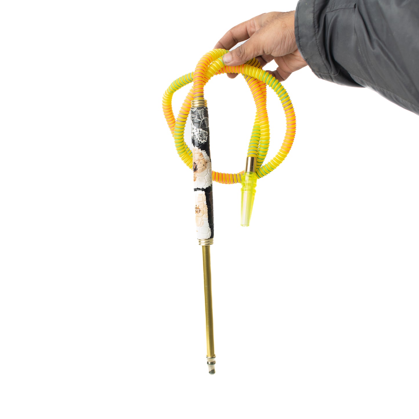 PVC Multicolor Hookah Pipe - Printed Handle