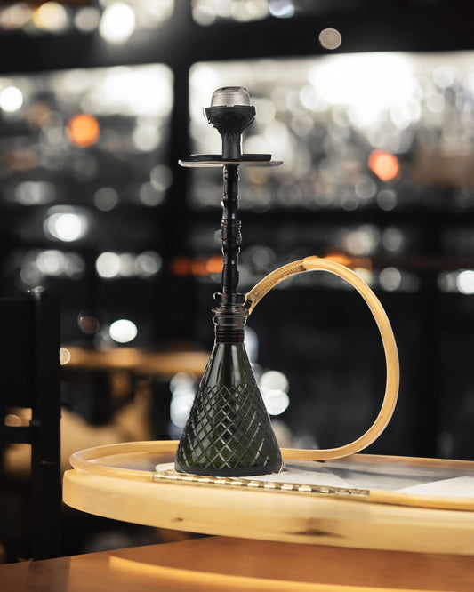 Pablo Hookah with Bag - Green Base / Black Stem
