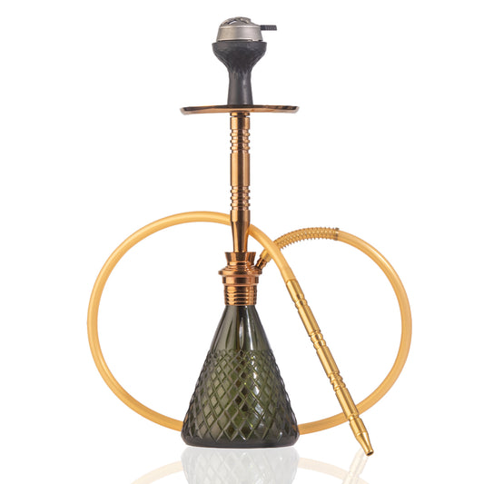 Pablo Hookah with Bag - Grey Base / Rose Gold Stem