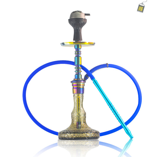 Persian Carafe 2.0 Hookah with Bag - Rainbow Stem / Grey Base