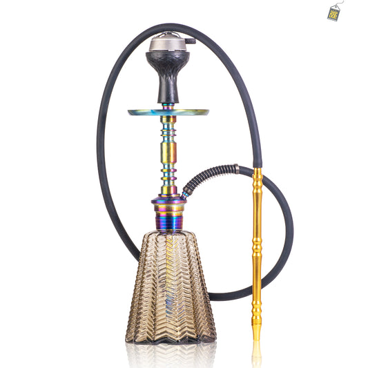 Persian Jewel 2.0 Hookah with Bag - Rainbow Stem / Grey Base