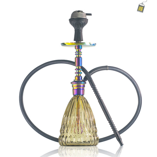Persian Prism 2.0 Hookah with Bag - Rainbow Stem / Grey Base