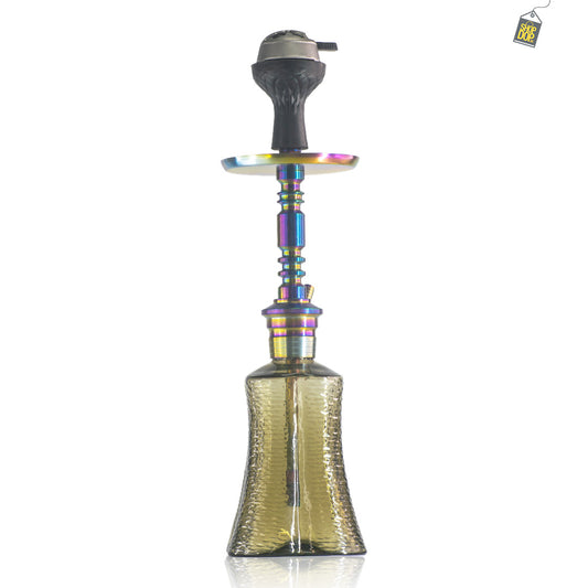 Persian Wave 2.0 Hookah with Bag - Rainbow Stem / Grey Base