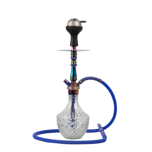 Pitcher Hookah with Bag (Fighter Series) - Transparent Base / Rainbow Stem