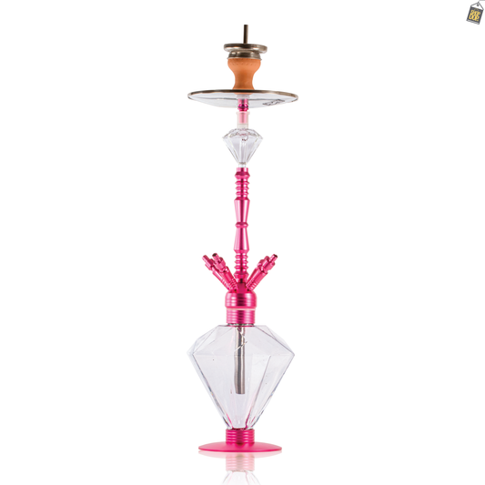 R2 Diamond 4 Pipe Hookah - Pink