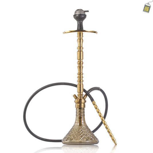 Sultan Igor Hookah with 2 Bags - Grey Base / Gold Stem