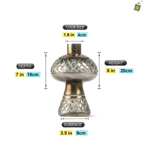 Shanghai Hookah Cut Glass Replacement Base Only (Without Lock)