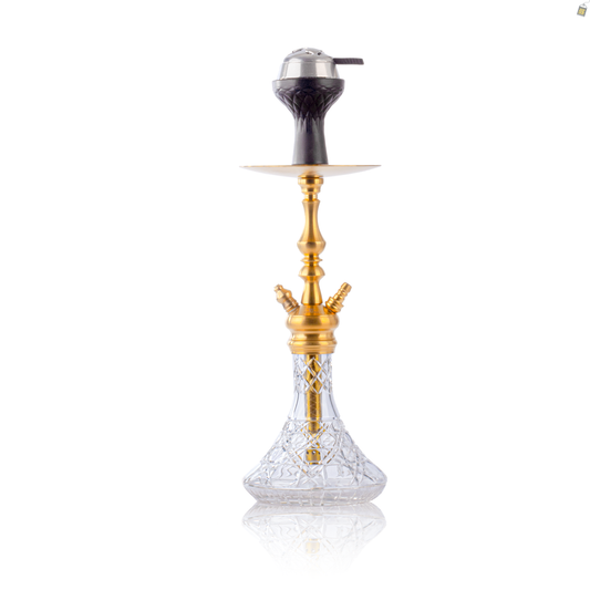 COCOYAYA Simba Hookah - Transparent Base/Golden Stem