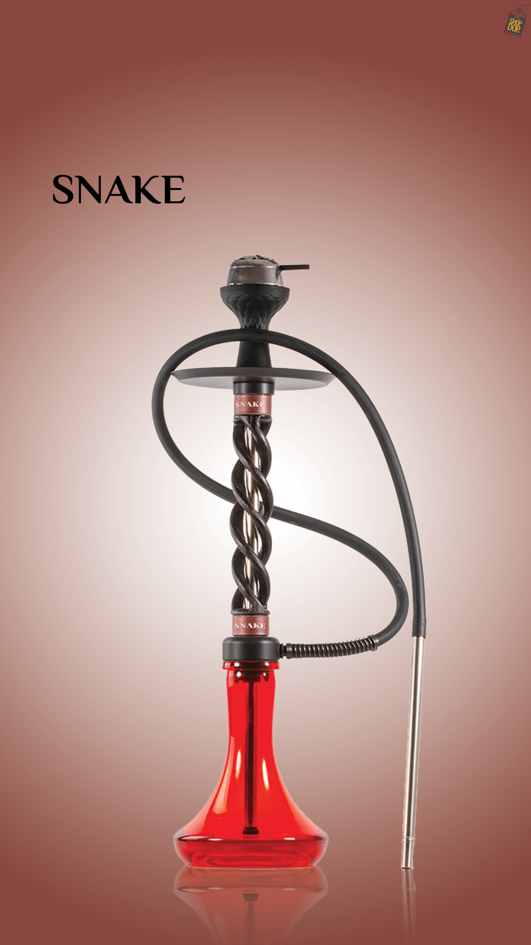 Snake Hookah - Dark Brown