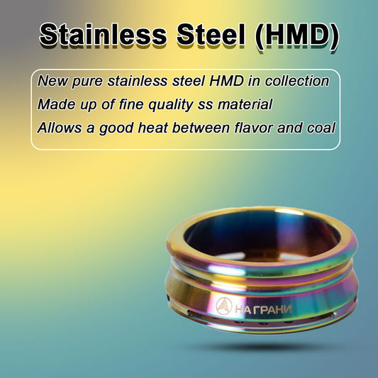 Stainless Steel Hookah Heat Management Device (HMD) - Rainbow