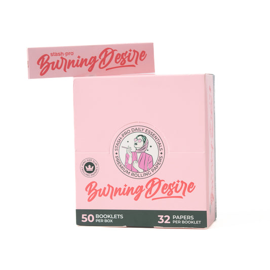 Stash Pro Burning Desire Pink Rolling Paper - Single Book