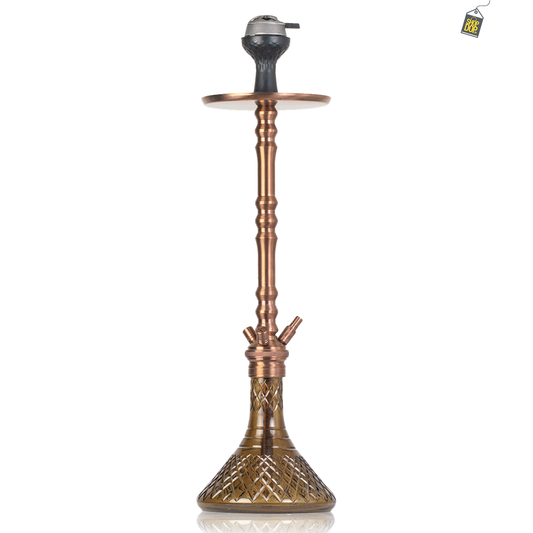 Sultan Arthur Hookah with 2 Bags - Grey Base / Bronze Stem