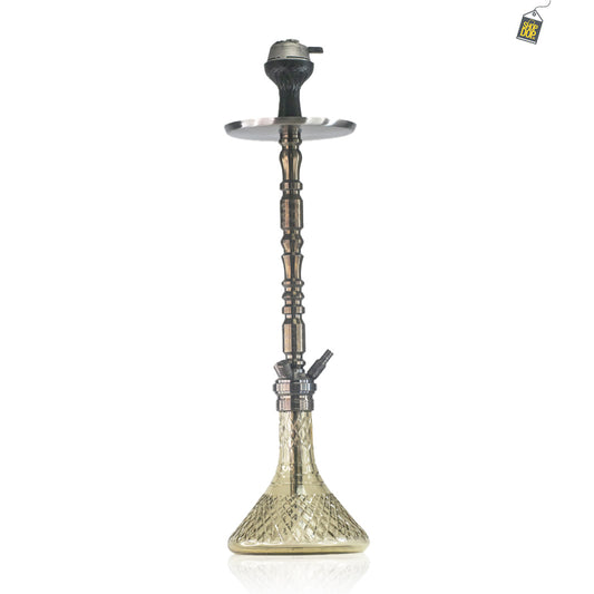 Sultan Igor Hookah with 2 Bags - Grey Base / Black Stem