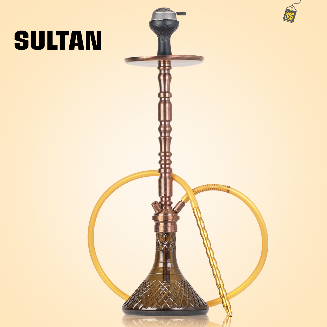 Sultan Igor Hookah with 2 Bags - Grey Base / Bronze Stem