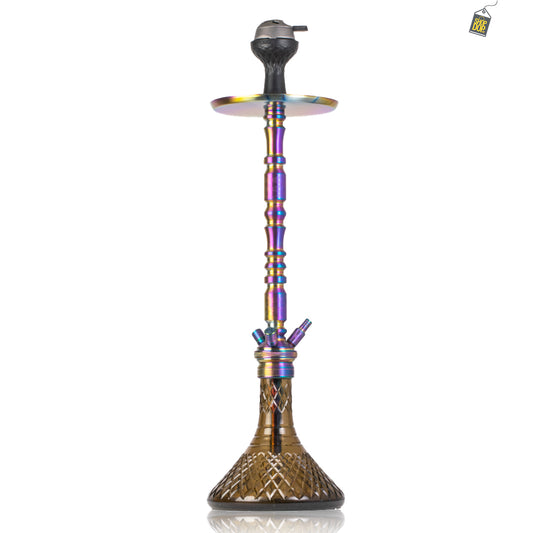 Sultan Igor Hookah with 2 Bags - Rainbow Stem / Grey Base