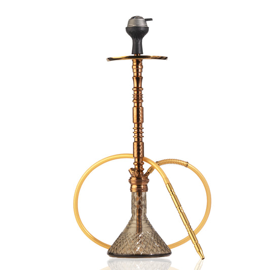 Sultan Hookah with Bags - Grey Base / Bronze Stem