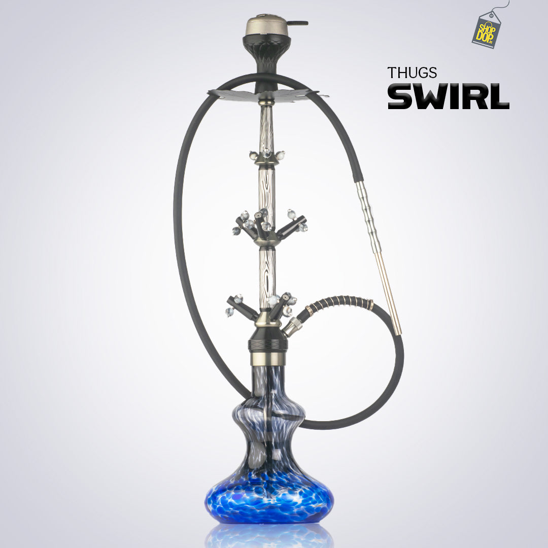 Swirl Hookah - Silver