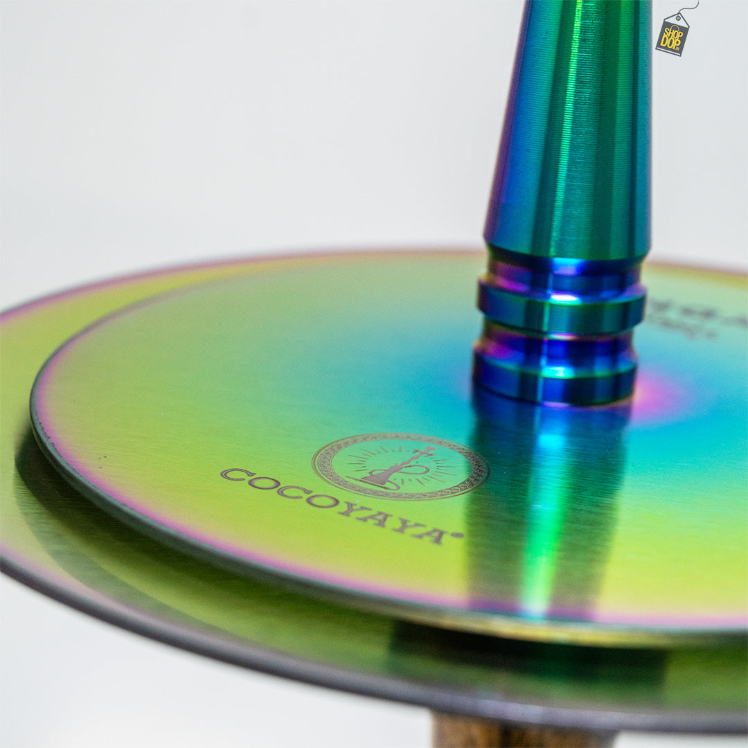 COCOYAYA Sydney Hookah - Rainbow Stem / Green Base