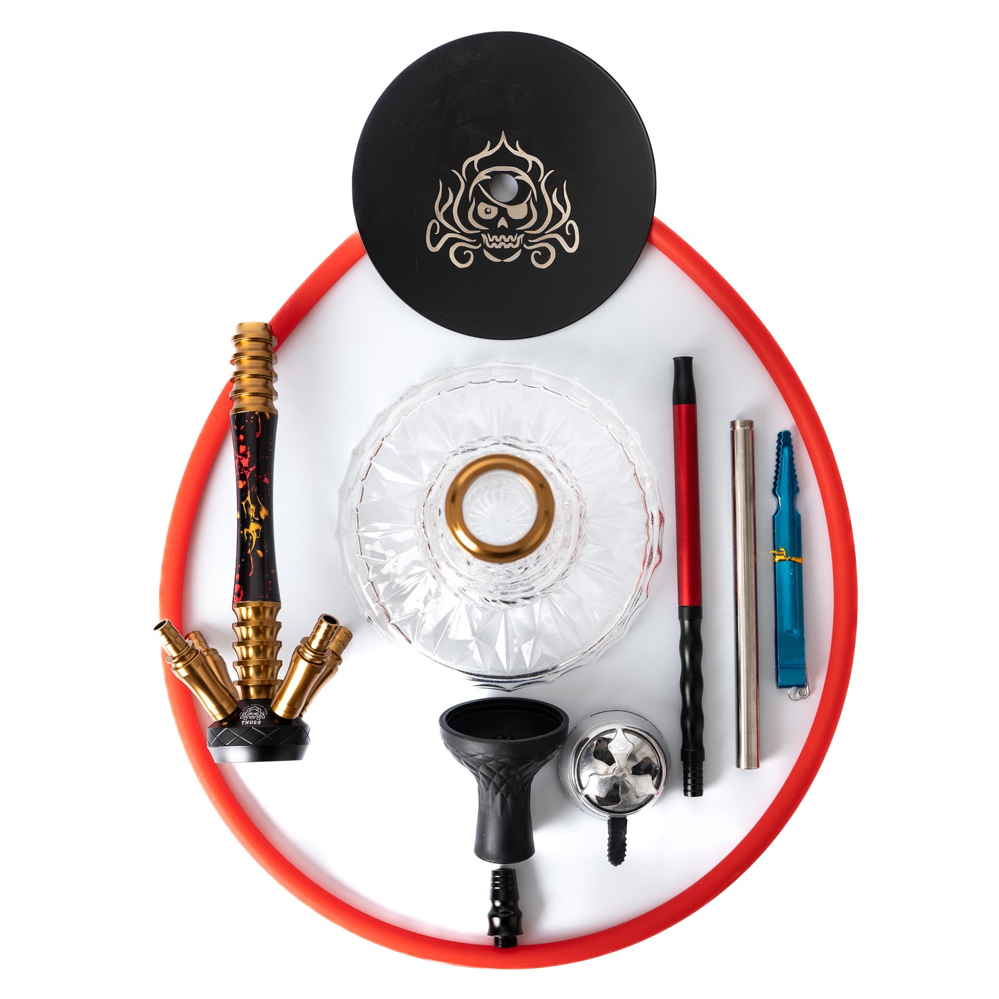 Thugs Persian 4 Pipe Hookah - Red