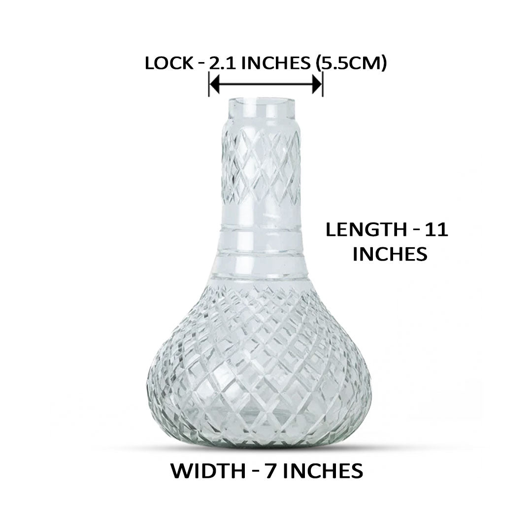 Tomb Cut Glass Hookah Replacement Base