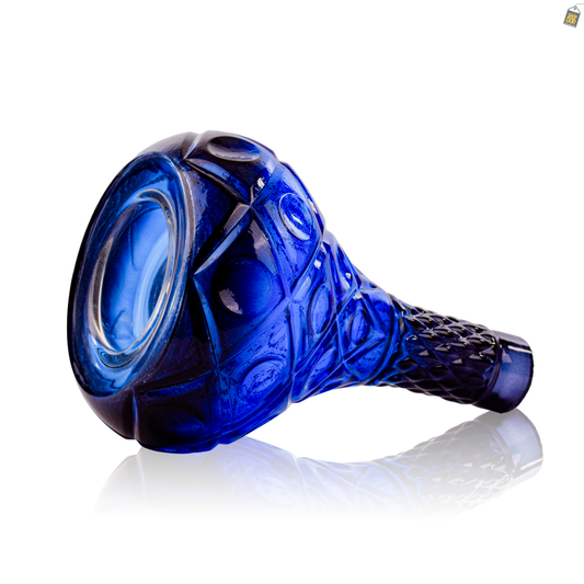 Tomb Cut Glass Hookah Replacement Base - Blue (Lock)