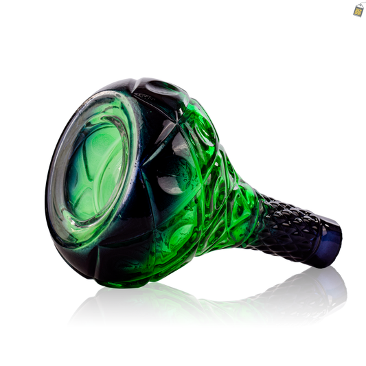 Tomb Cut Glass Hookah Replacement Base - Green (Lock)