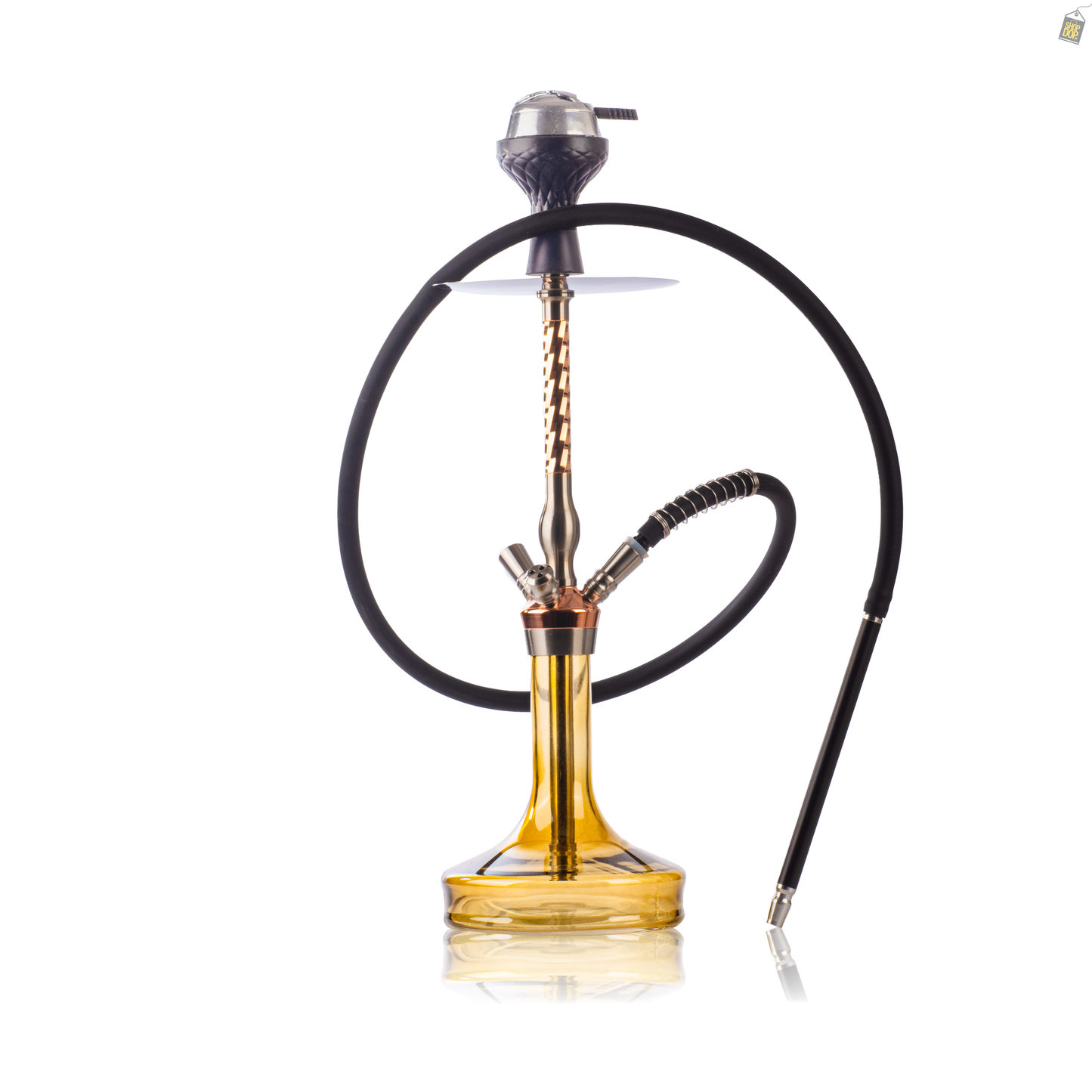 Twister Dual Pipe Hookah - Rose Gold