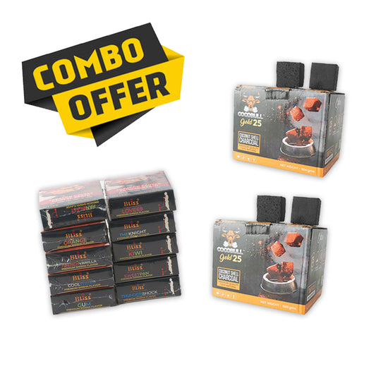 Mega Combo - 10 Bliss Flavors + 1 kg Coconut Coal (500g x2)