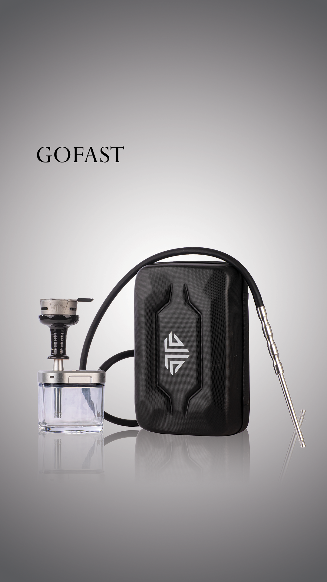 GoFast Hookah with Case - Silver