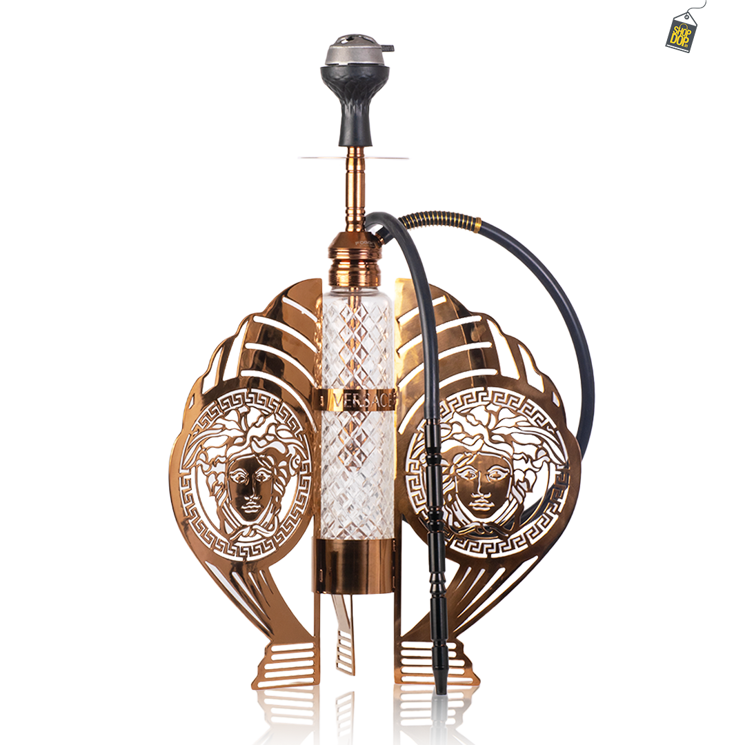 VG France Versache Hookah with 3 Bags (LED & Remote) - Rose Gold