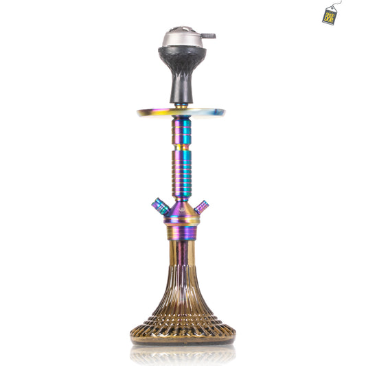 VG Joe Heygan Hookah with Bag - Rainbow Stem / Grey Base