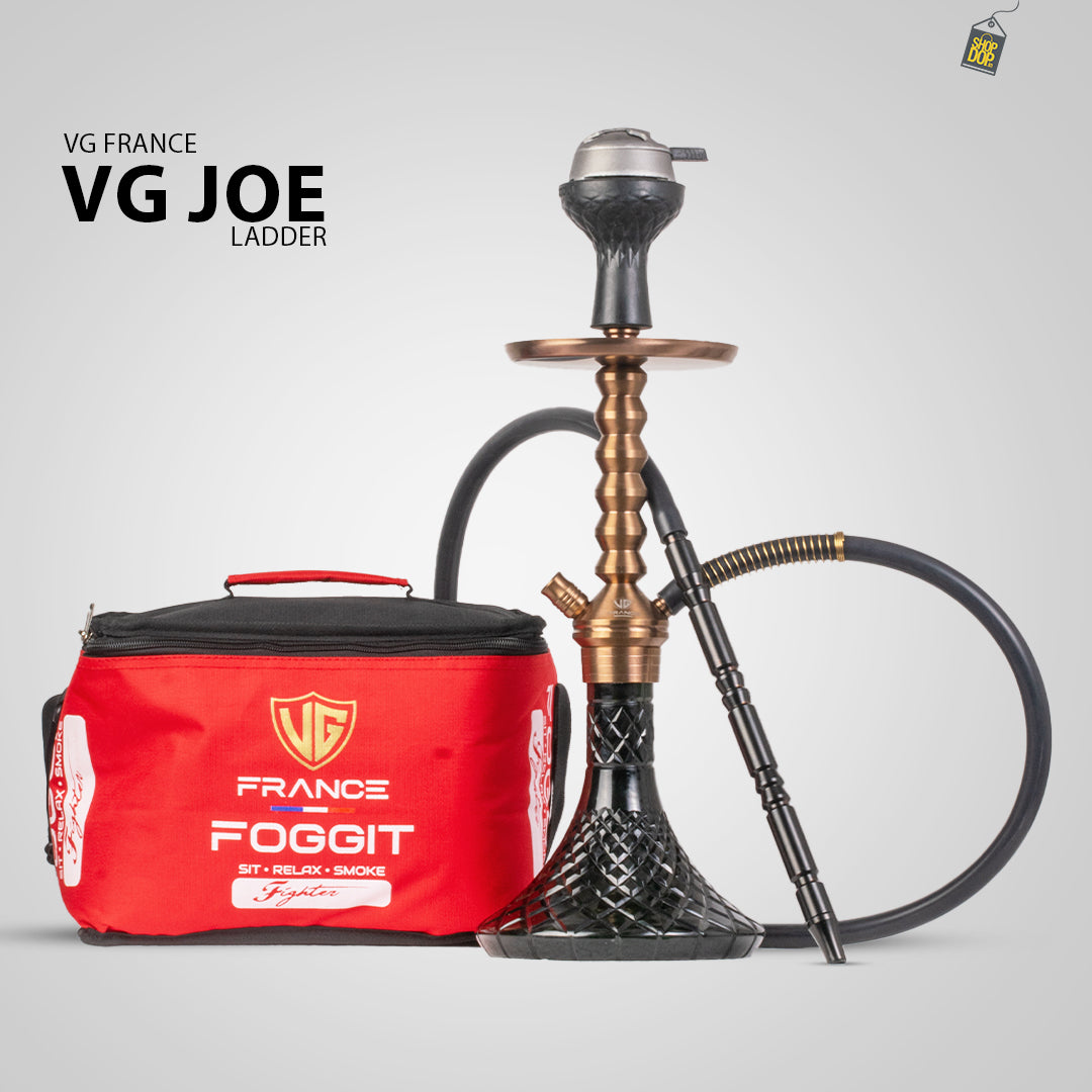 VG Joe Ladder Hookah with Bag - Bronze Stem / Black Base