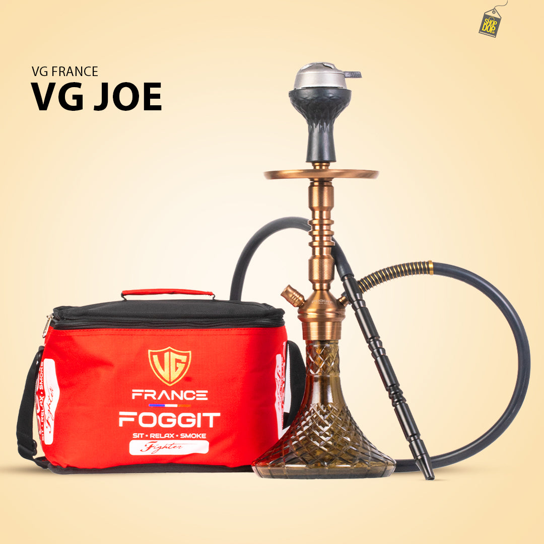VG Joe R3 Hookah with Bag - Bronze Stem / Grey Base