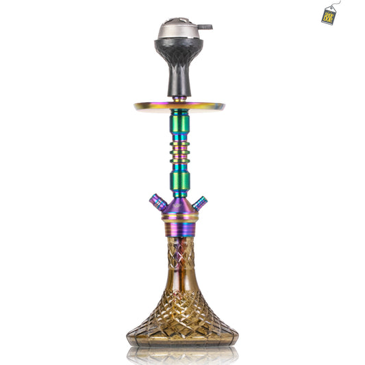VG Joe R3 Hookah with Bag - Rainbow Stem / Grey Base