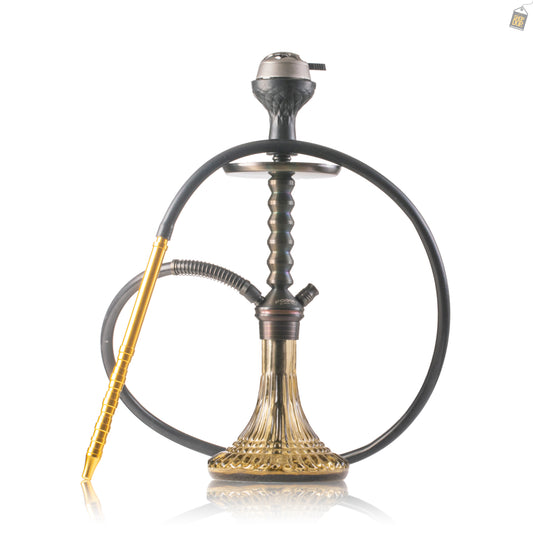 VG Joe Ladder Hookah with Bag - Black Stem / Grey Line Base
