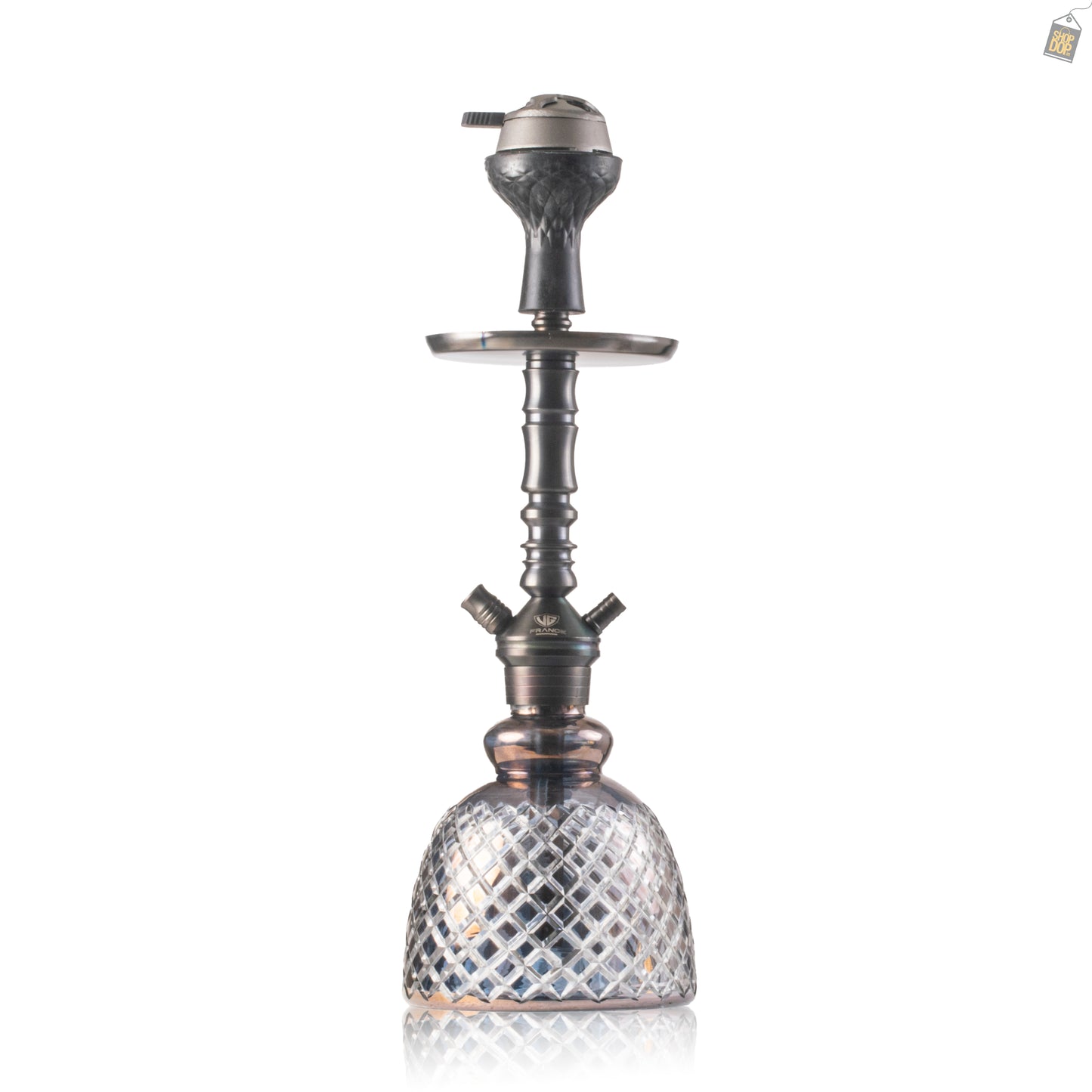 VG Joe R2 Hookah with Bag - Black Stem / Tomb Grey Base