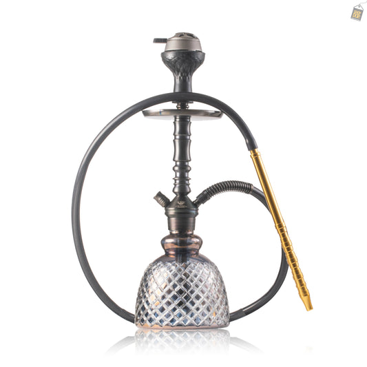 VG Joe R2 Hookah with Bag - Black Stem / Tomb Grey Base