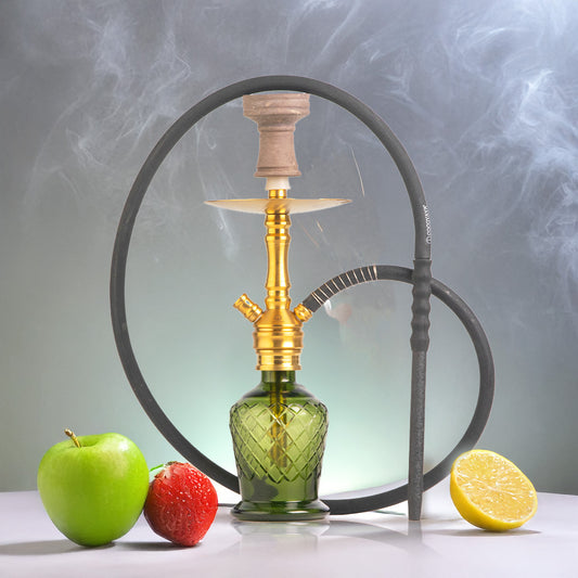 COCOYAYA VIP Amy Hookah - Gold Stem / Green Base