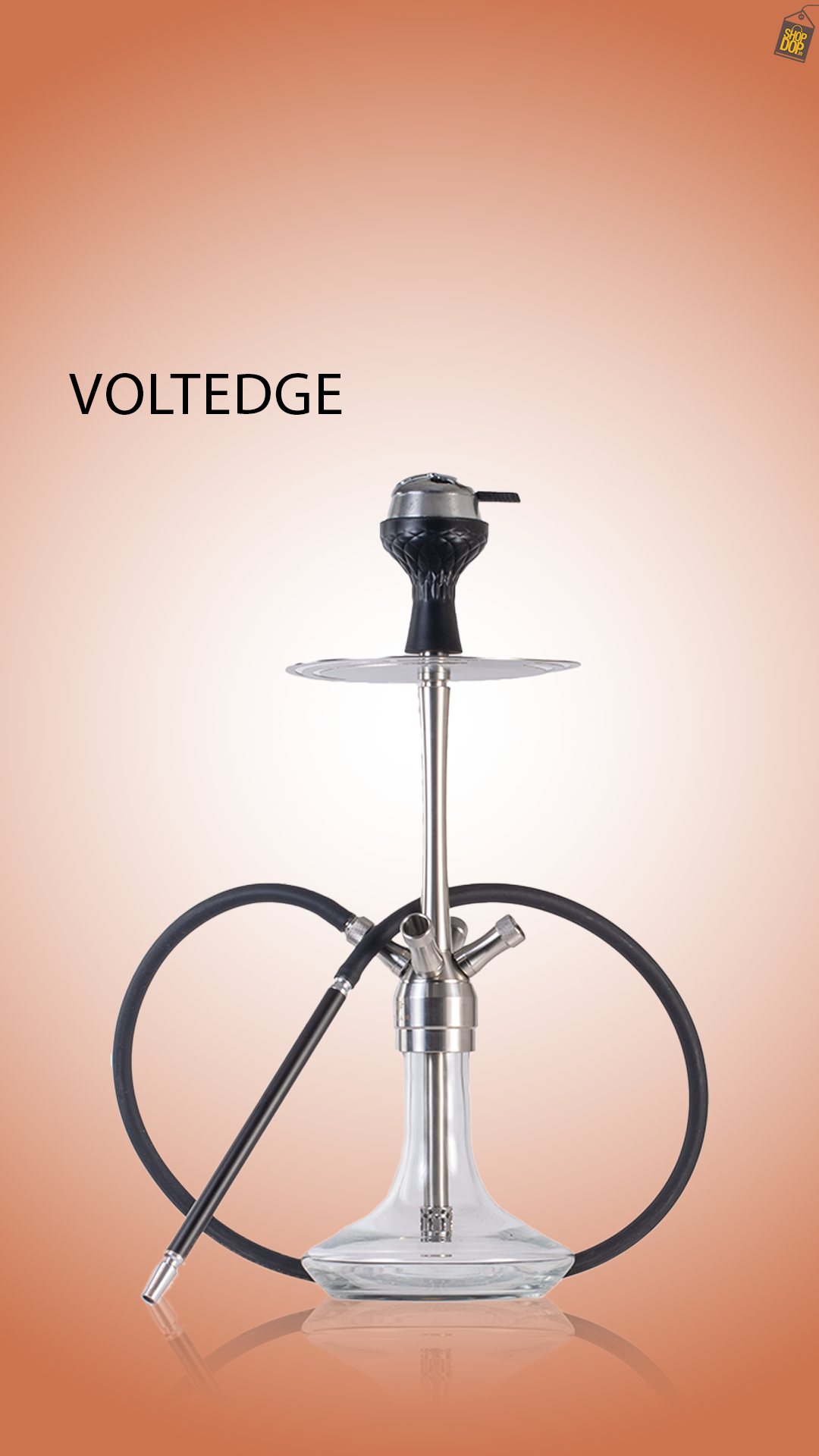 VoltEdge 4 Pipe Hookah - Silver