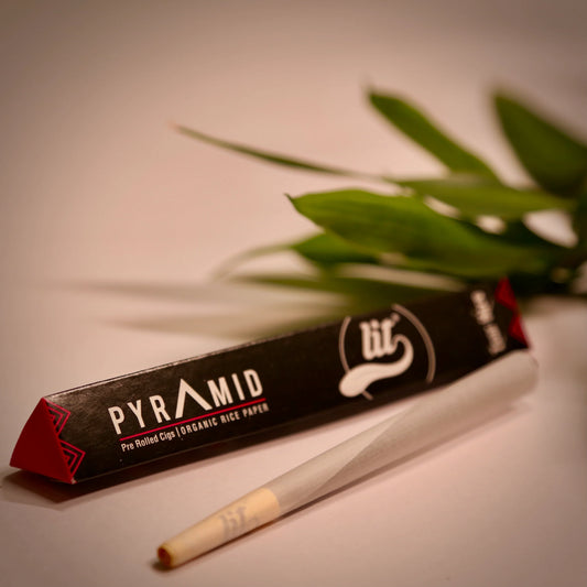 LIT Pyramid Pre Rolled Perfect Cones (Rice Paper) - Pack of 55 + 7 Cones