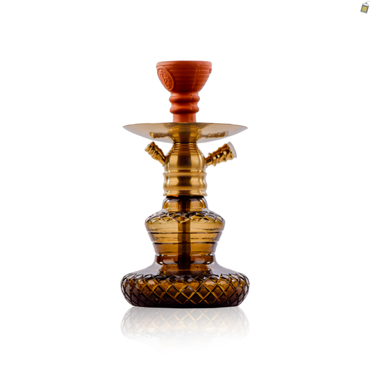 COCOYAYA X4 Carafe Hookah - Gold Stem / Brown Base