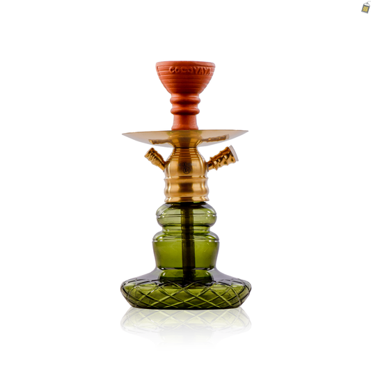 COCOYAYA X4 Hookah - Gold Stem / Green Base