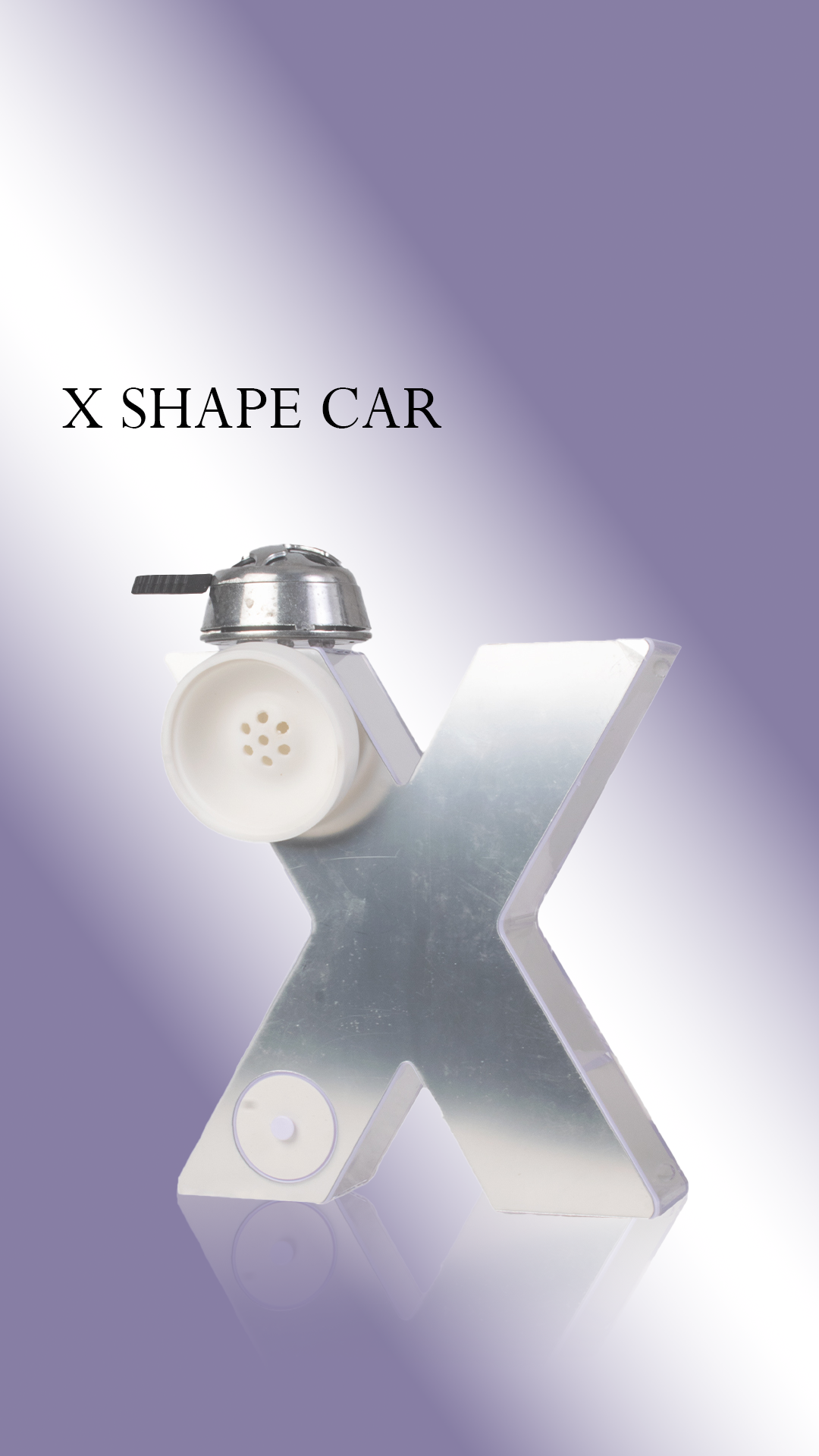 X Shape Car Hookah - Silver