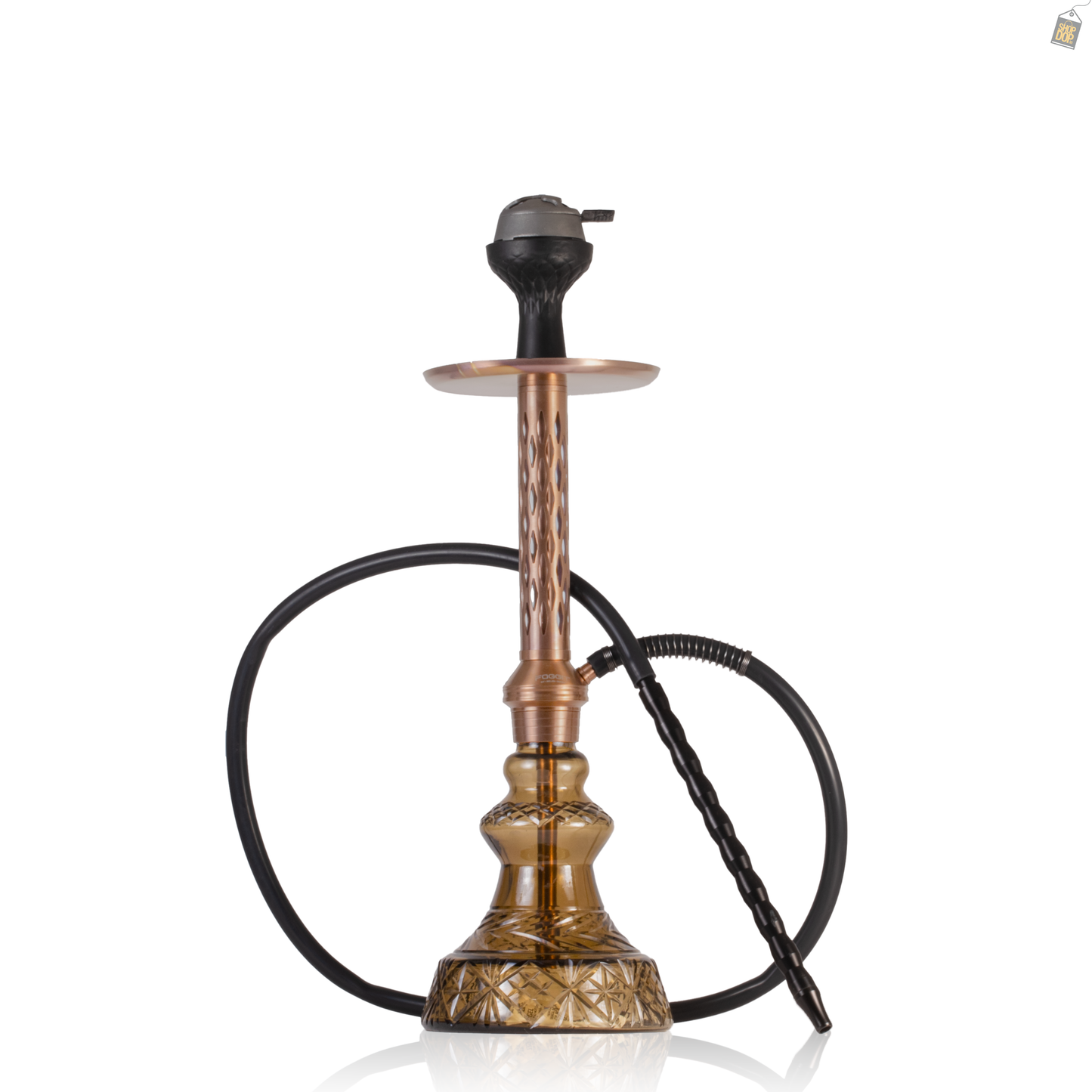 Alexander DIMD Hookah with Bag - Bronze Stem / Grey Carafe Base