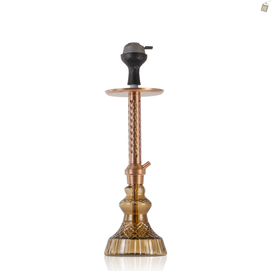Alexander HRT Hookah with Bag - Bronze Stem / Grey Carafe Base