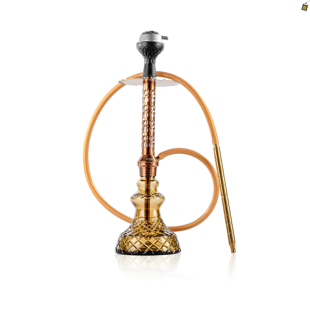 Alexander JLS Hookah with Bag - Bronze Stem / Grey Carafe Base